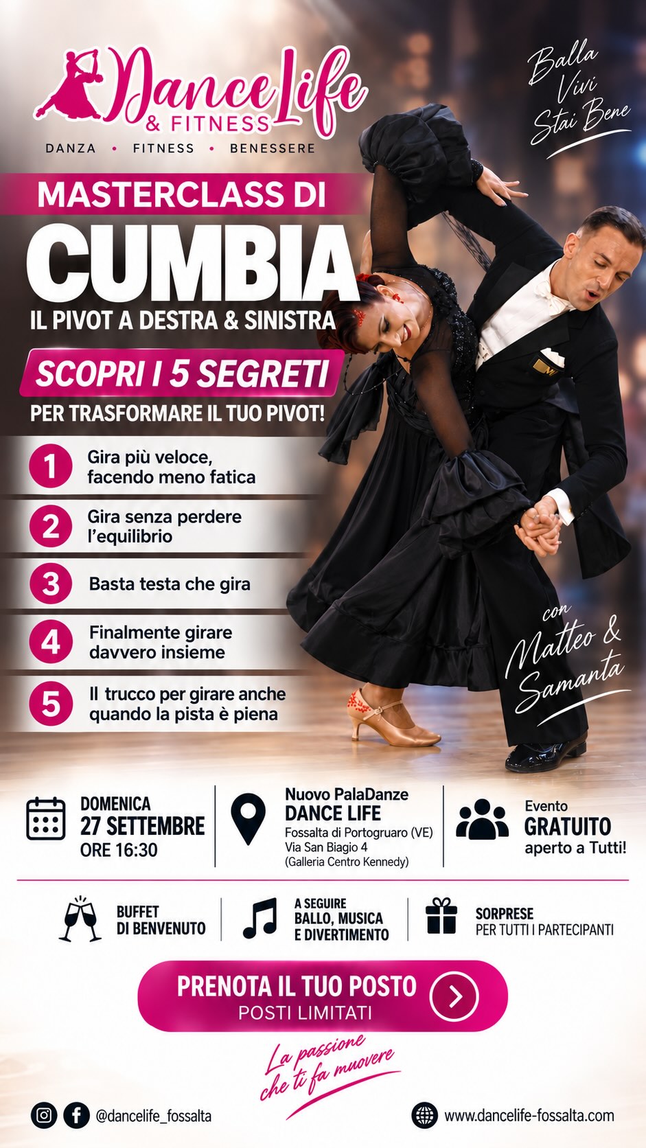 Anteprima video della Masterclass di Cumbia con Matteo e Samanta