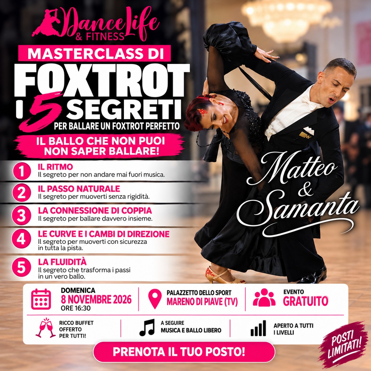 Locandina ufficiale I 5 Segreti del Foxtrot, 8 novembre alle 16:30 a Mareno di Piave